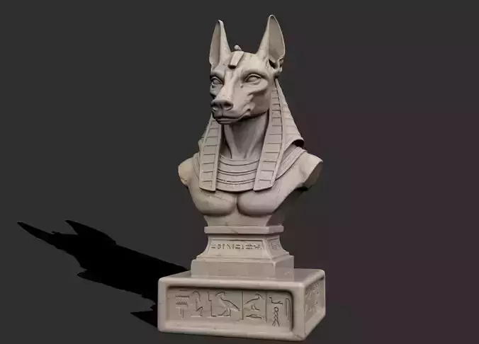 ANUBIS BUST ANCIENT EGYPT 3D print model
