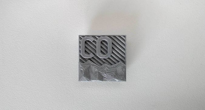 047b - Magnet - Colorado Abstract Topography -  3D print model