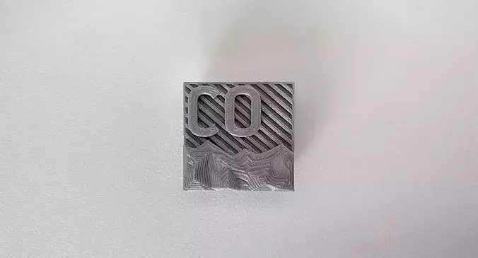 047b - Magnet - Colorado Abstract Topography -  3D print model