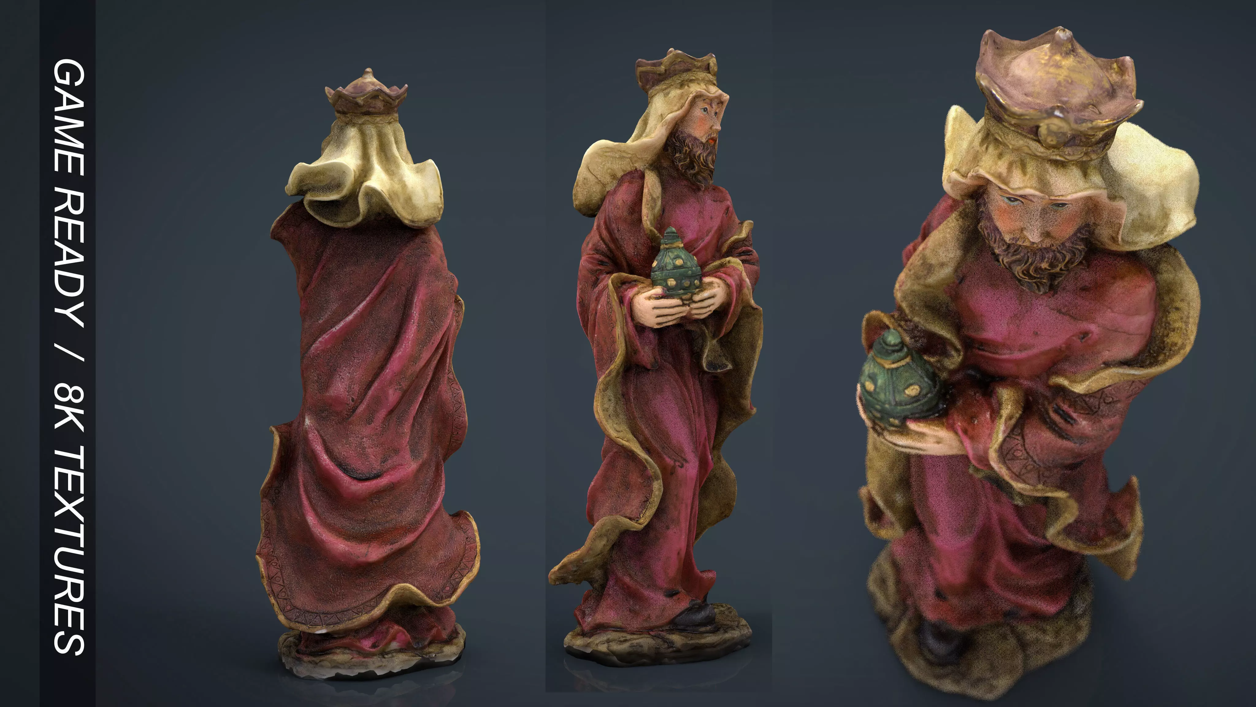 Melchor King Low-poly 3D model