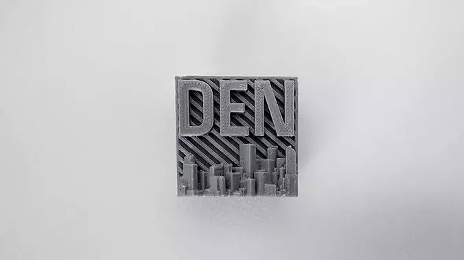 047c - Magnet - Denver Cityscape -  3D print model