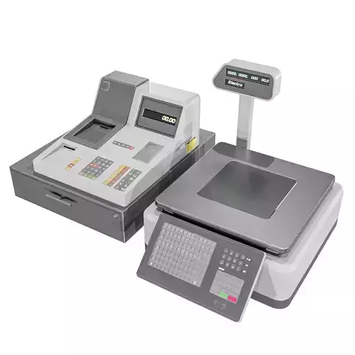 Cash Register With  Digital Weighing Scale