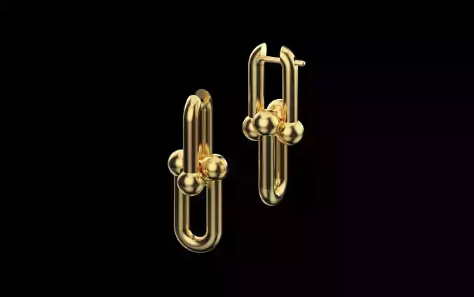 TIFFANY HARD WERE LARG EARRING 3D print model