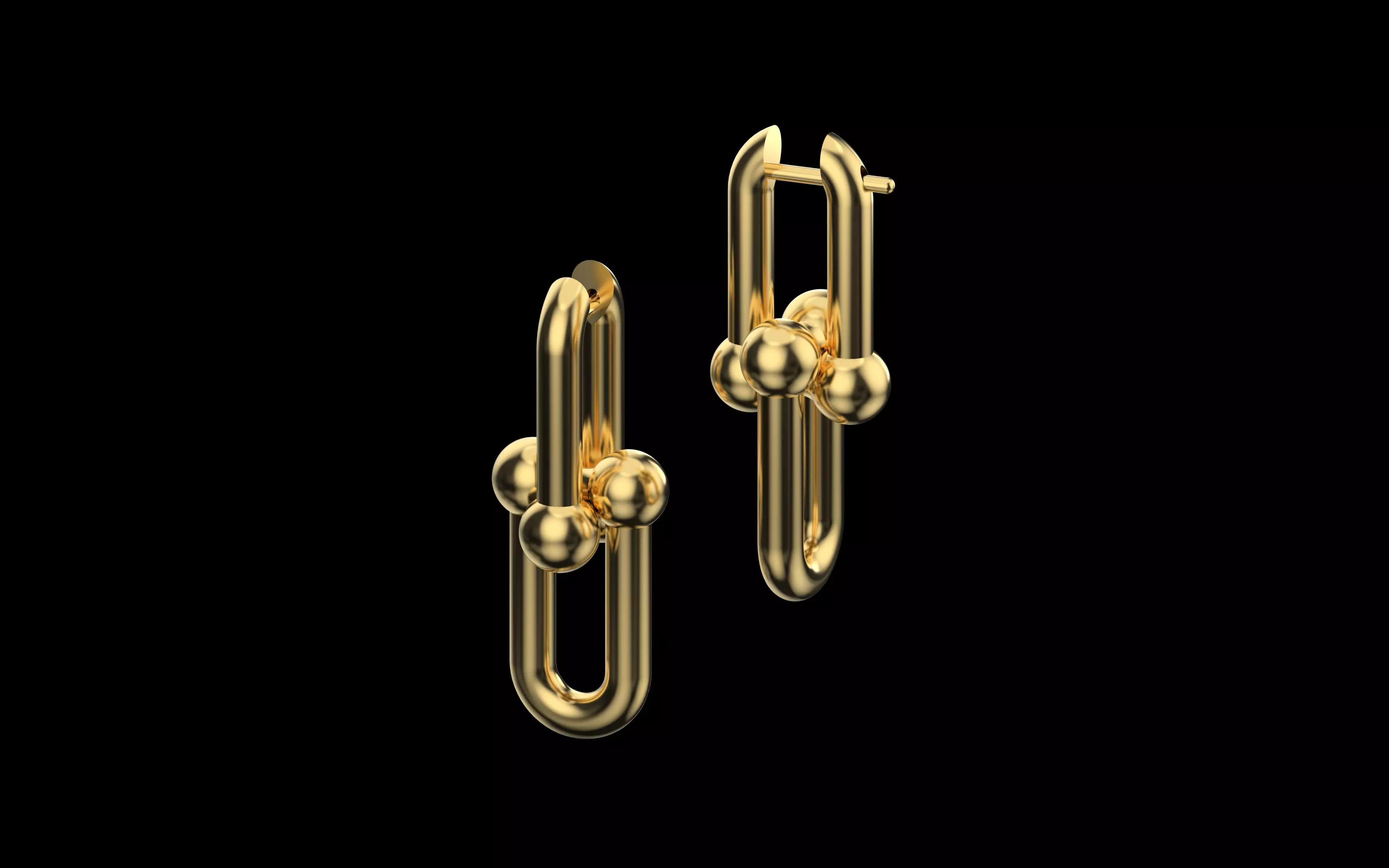 TIFFANY HARD WERE LARG EARRING 3D print model 3D print model