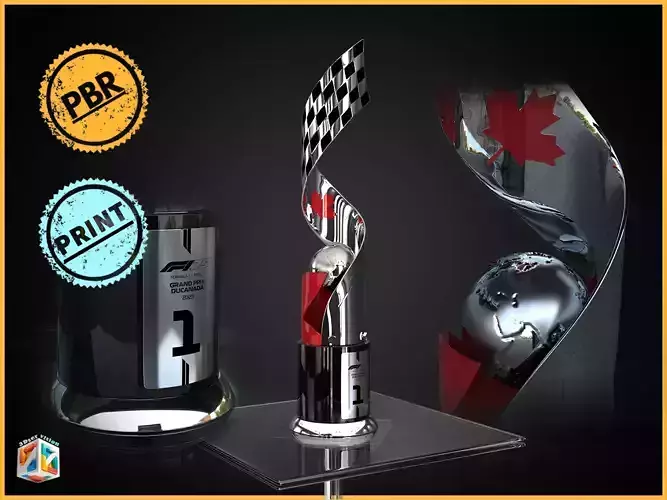 F1 Canada Grand Prix Trophy Award - Cinematic - 3D printing