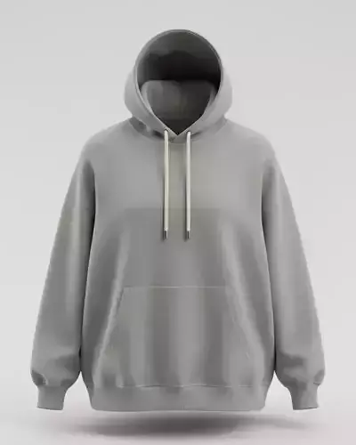 Classic Pullover Hoodie  Minimal Street wear 3D Model low ploy