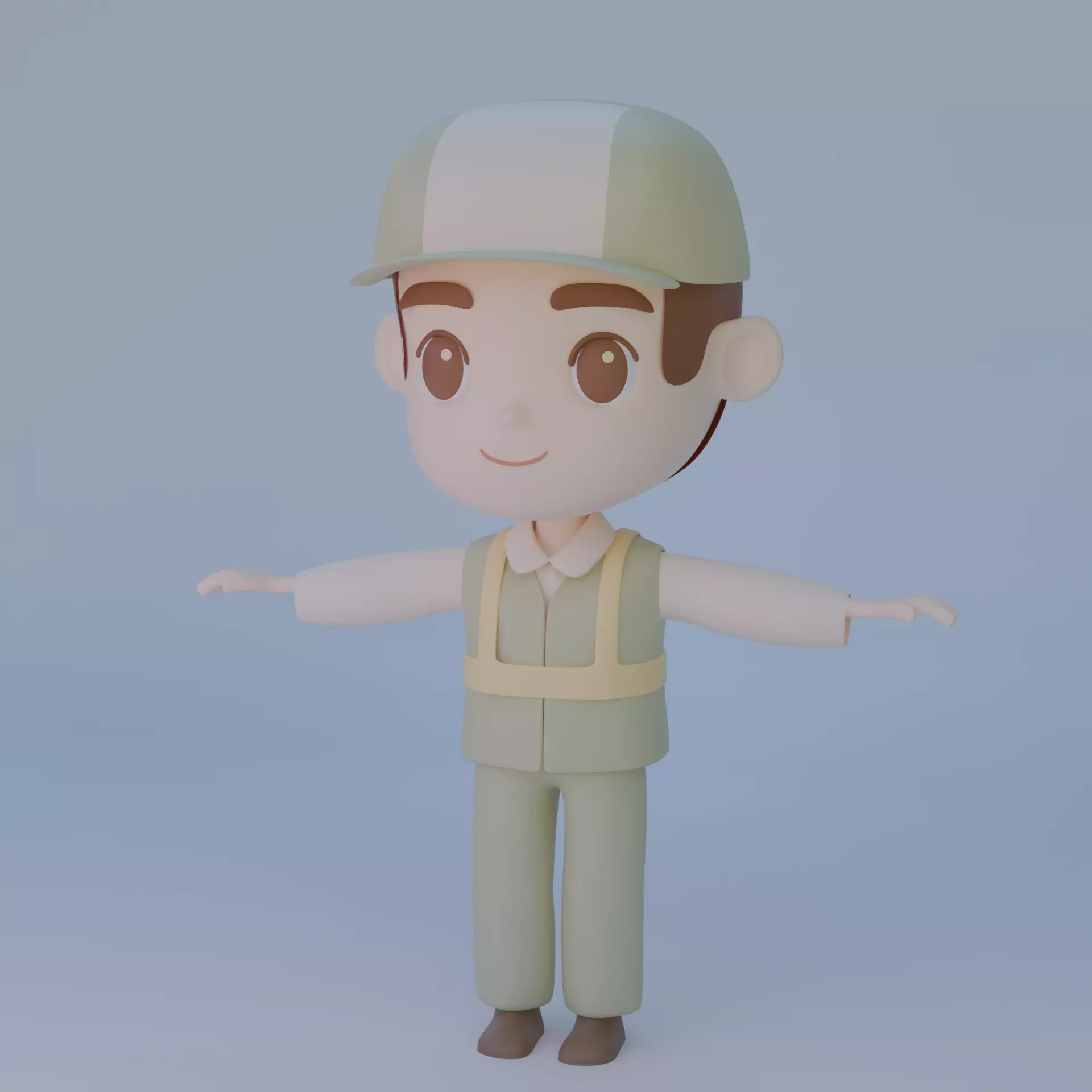 Sanitation Character Low-poly 3D model