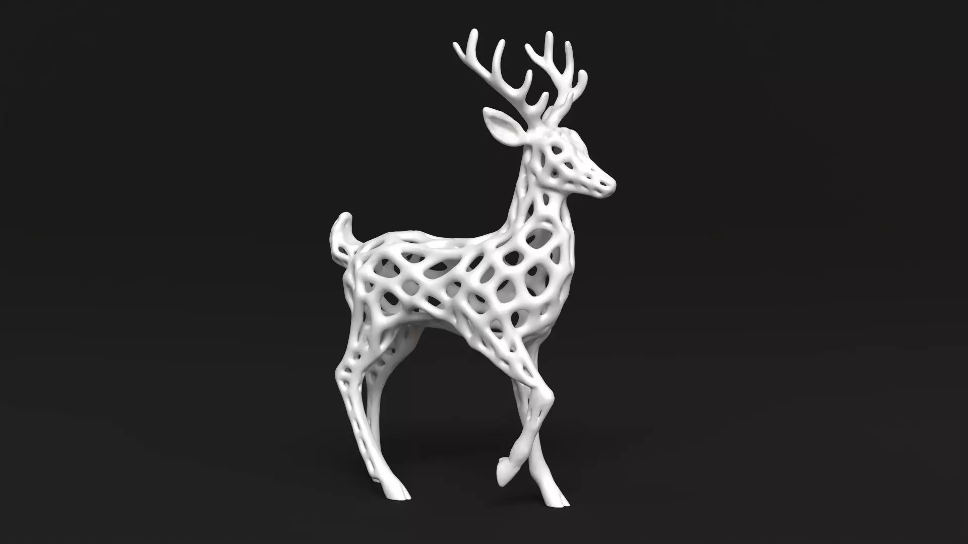Voronoi Deer 01 3D print model
