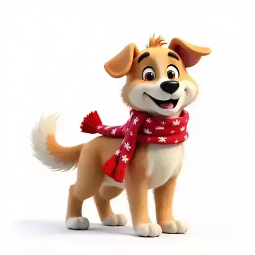 Cartoon Cow Character 3D Model Farm Companion