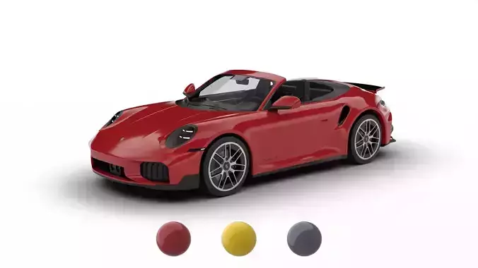 Porsche 911 Carrera Turbo S Aero Cabriolet 2026 3d model