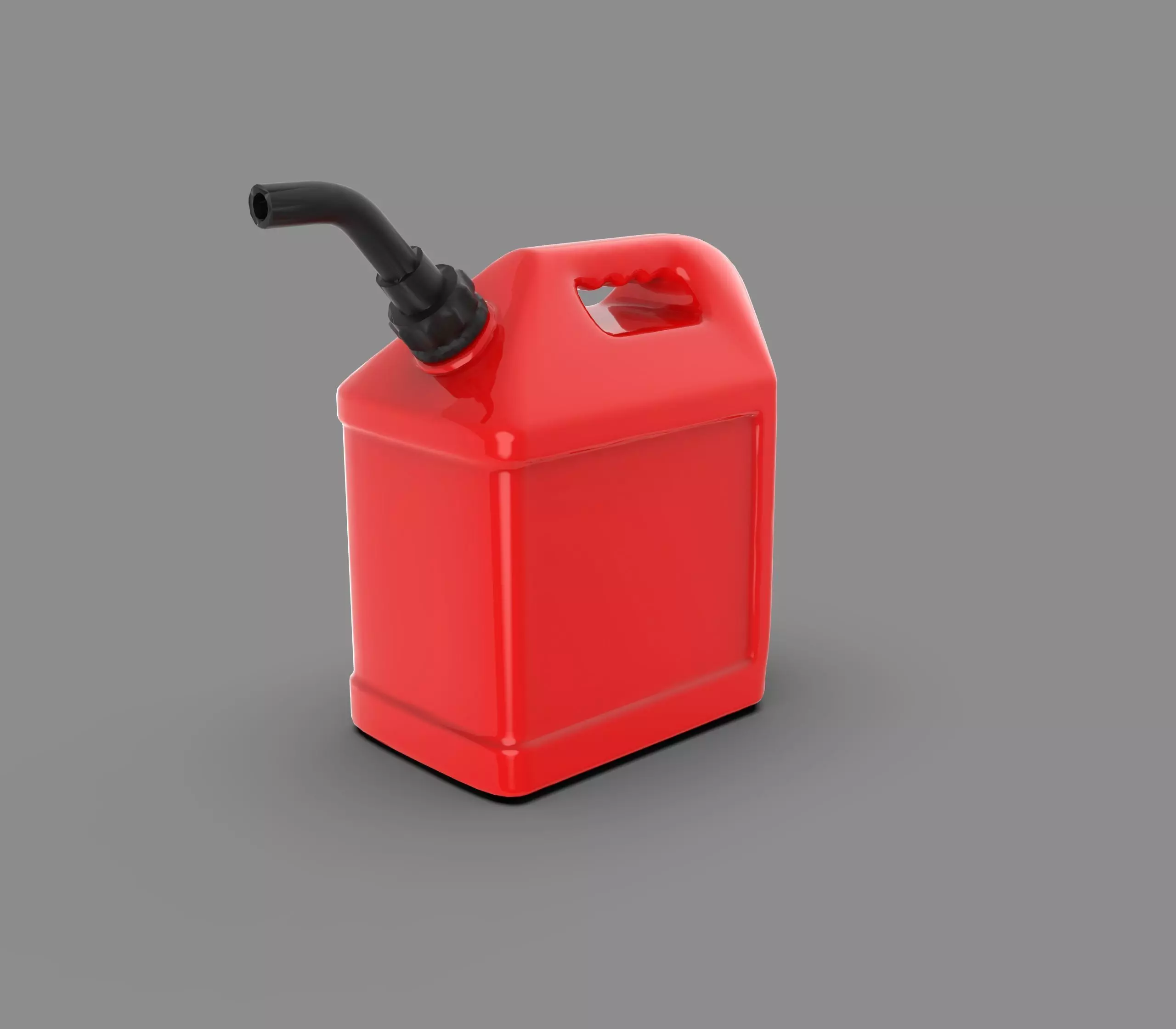 Red Plastic Fuel Can Gasoline Jerry Can 3D Model Low-poly 3D model