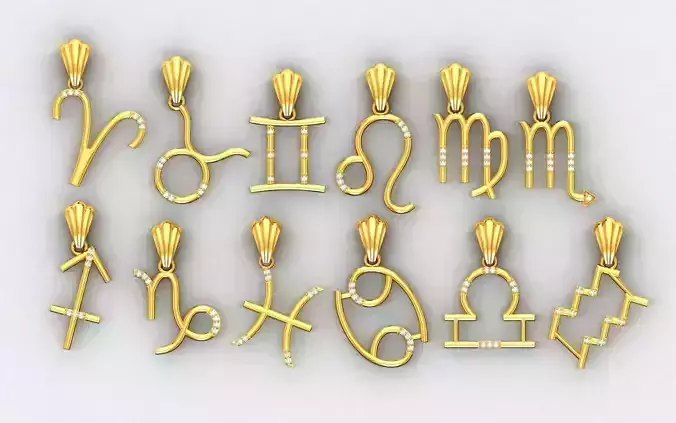 Zodiac pendant set 