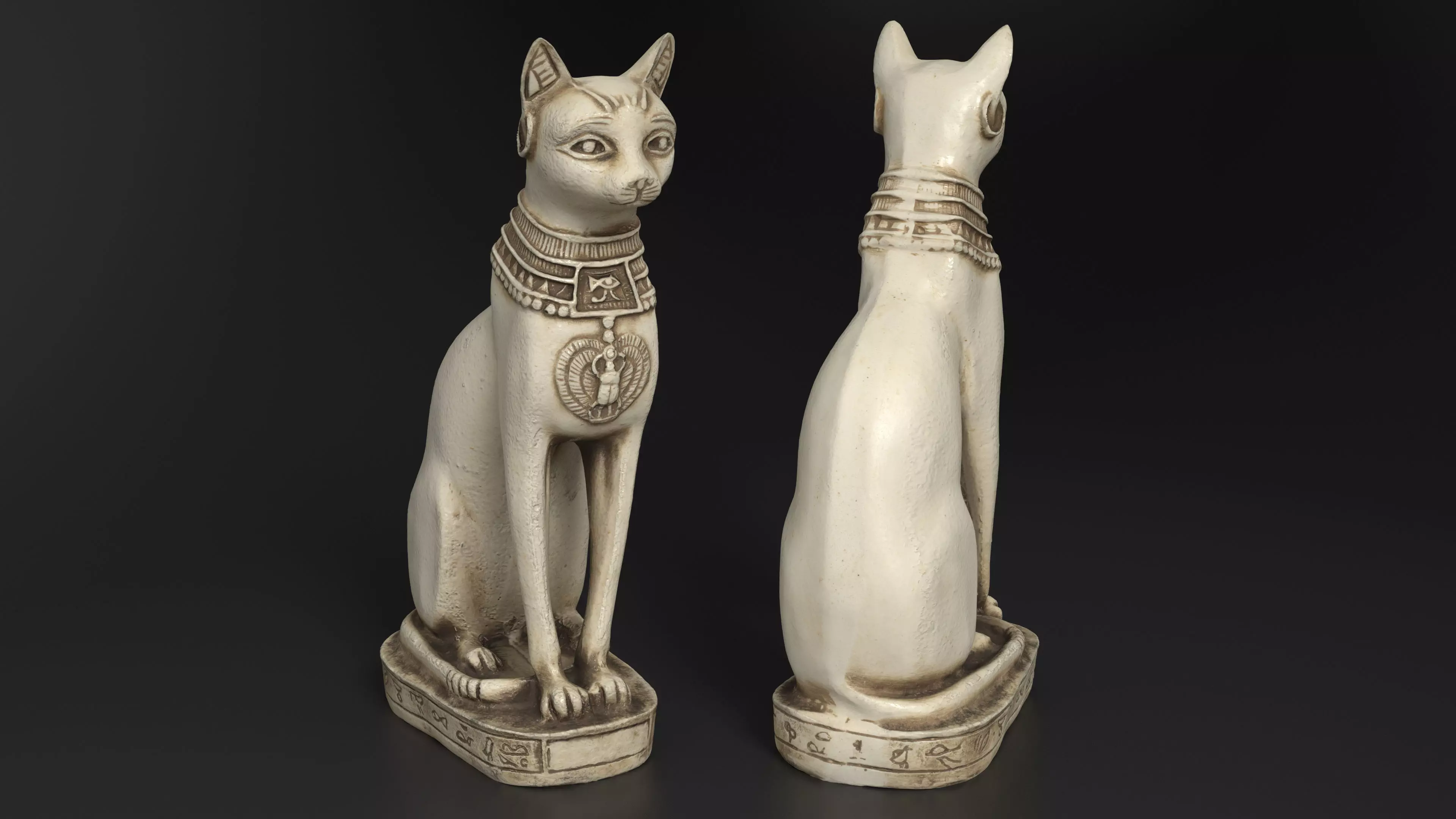 Bastet Cat Goddess Statue - Ancient Idol Low-poly 3D model