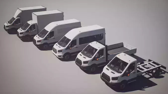 Commercial Vehicles - Transit - Game Ready Vehicle