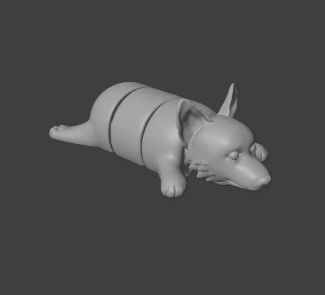 Articulated Corgi 3D print model