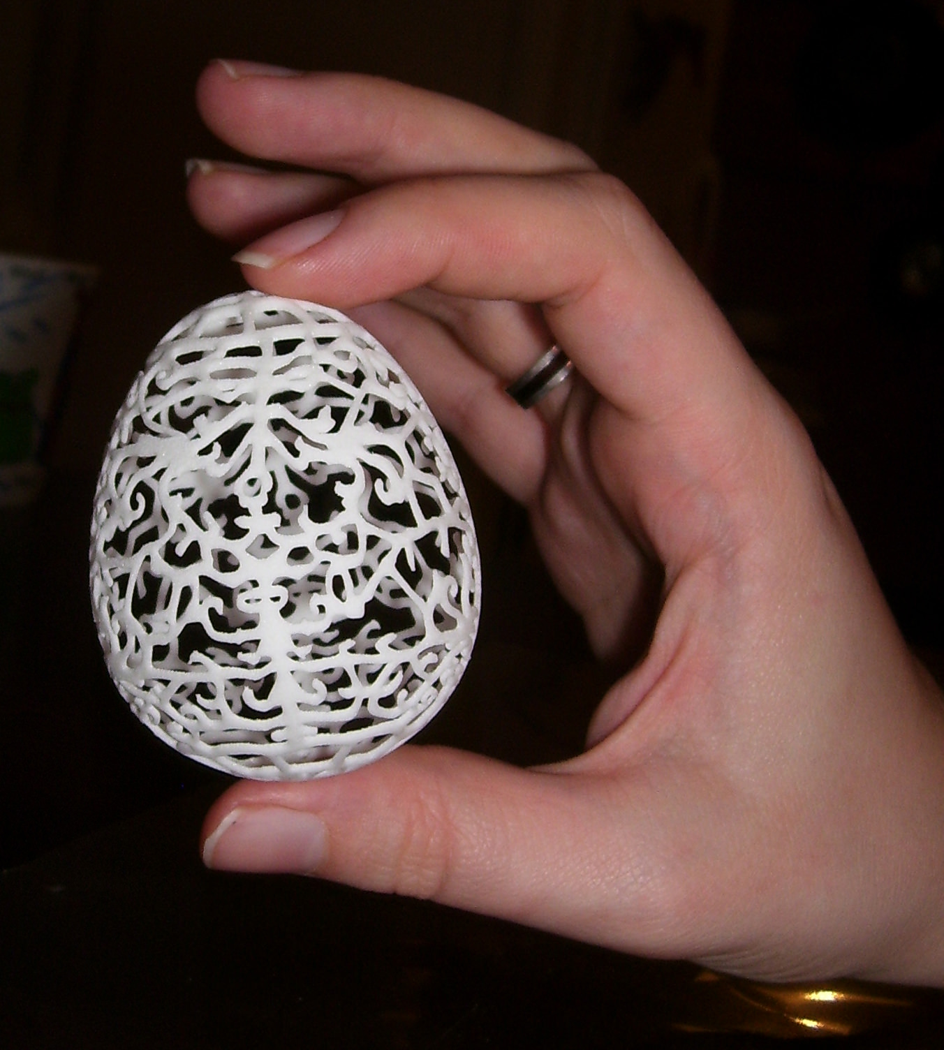 Floral Easter Egg 3D print model_1