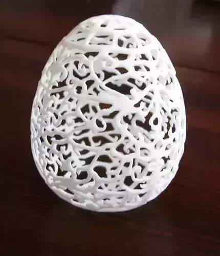 Floral Easter Egg 3D print model