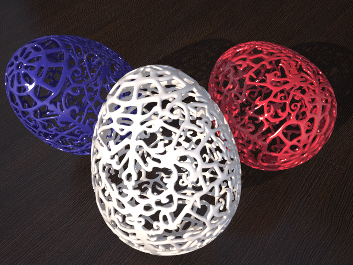 Floral Easter Egg 3D print model_6