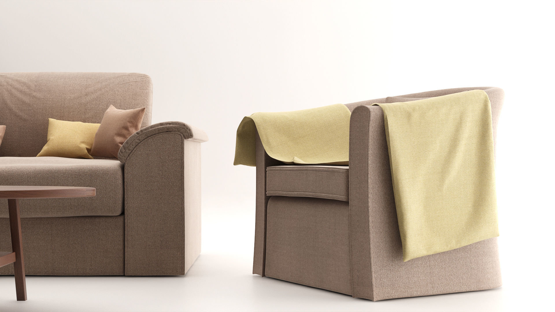 Cosy LivingRoom Furniture 3D model_4