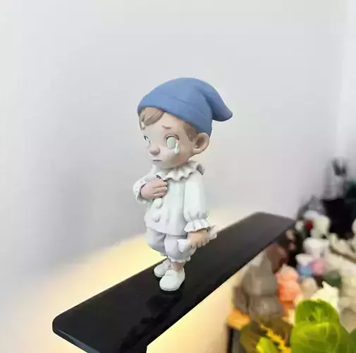 SAD PIERROT CLOWN FROM BURATINO FIGURINE