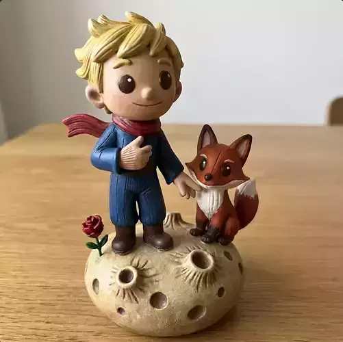 LITTLE PRINCE WITH FOX  STORY SCENE
