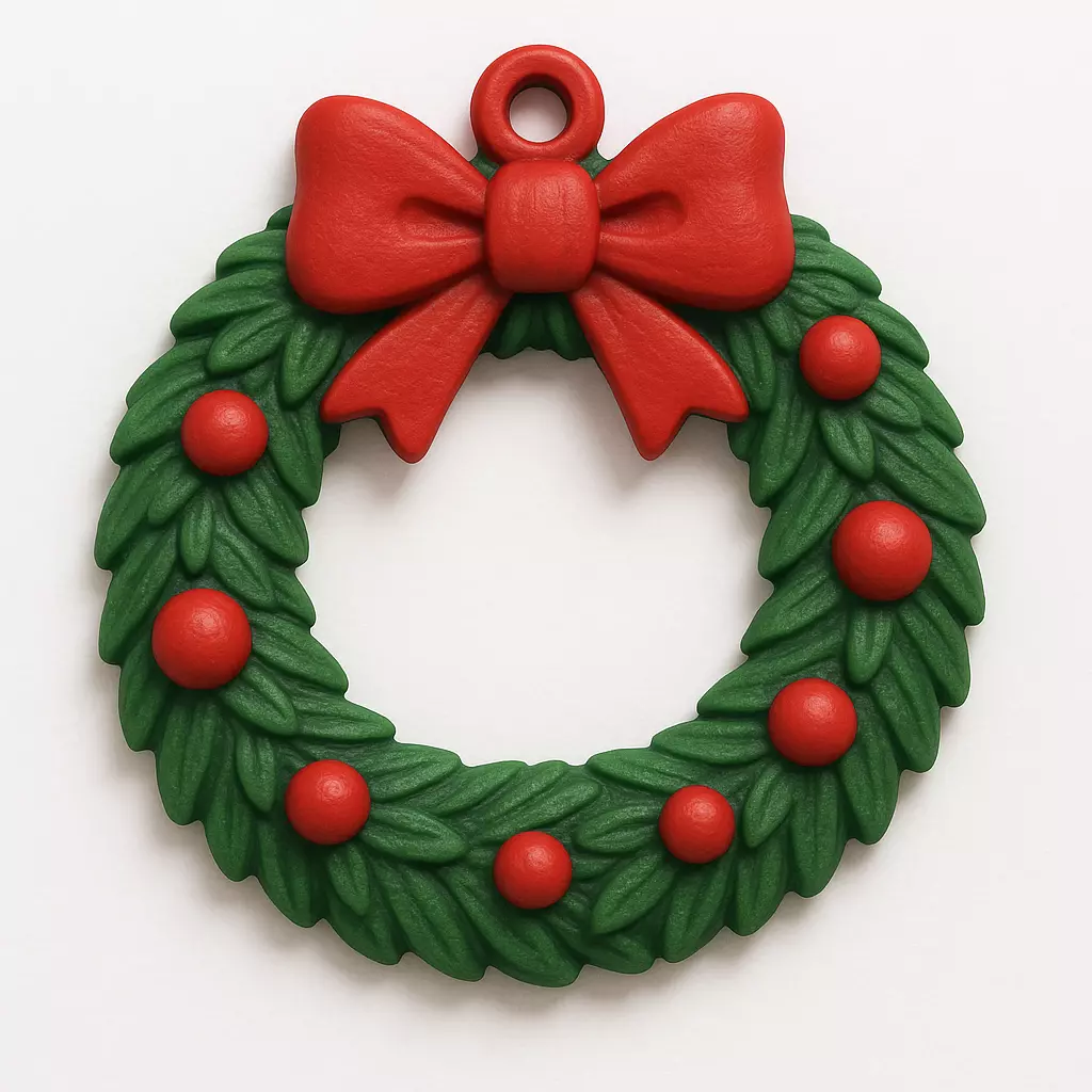 HOLIDAY WREATH WITH BOW 3D print model