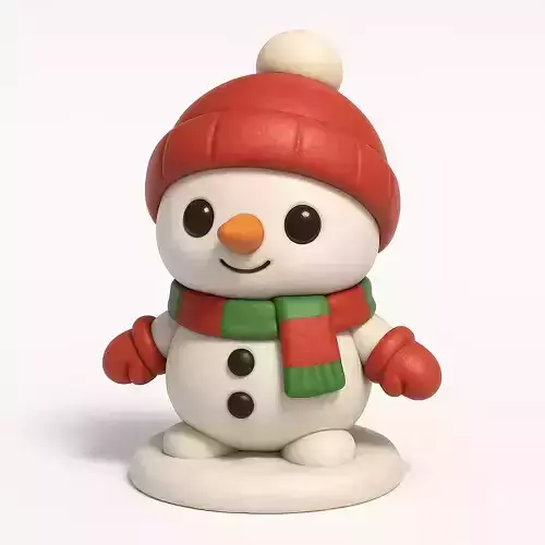 SNOWMAN FIGURINE ON BASE
