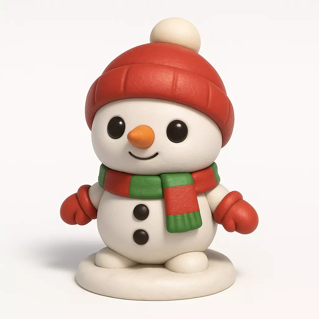 SNOWMAN FIGURINE ON BASE 3D print model