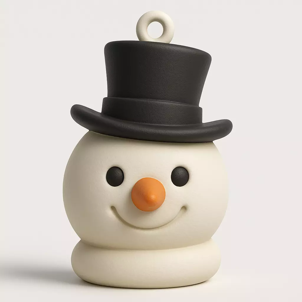 SNOWMAN HEAD ORNAMENT 3D print model