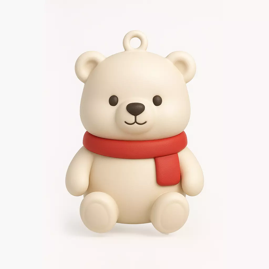 CHRISTMAS TEDDY HANGING ORNAMENT 3D print model