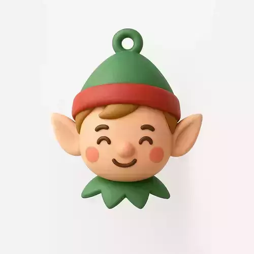 ELF HEAD CHRISTMAS ORNAMENT