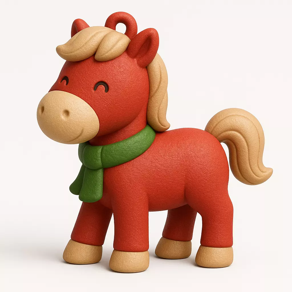 WINTER PONY FIGURINE ORNAMENT 3D print model
