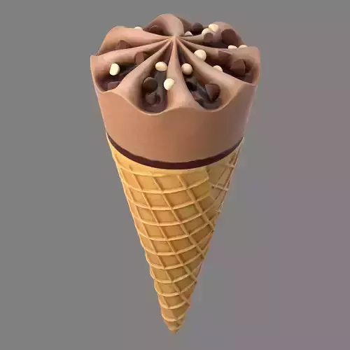 Ice cream Low-poly 3D model