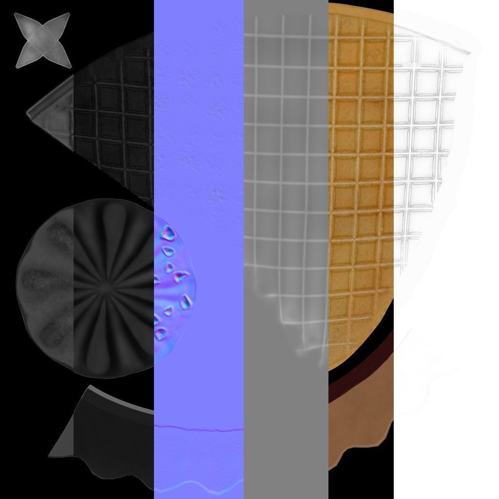 Ice cream Low-poly 3D model_8