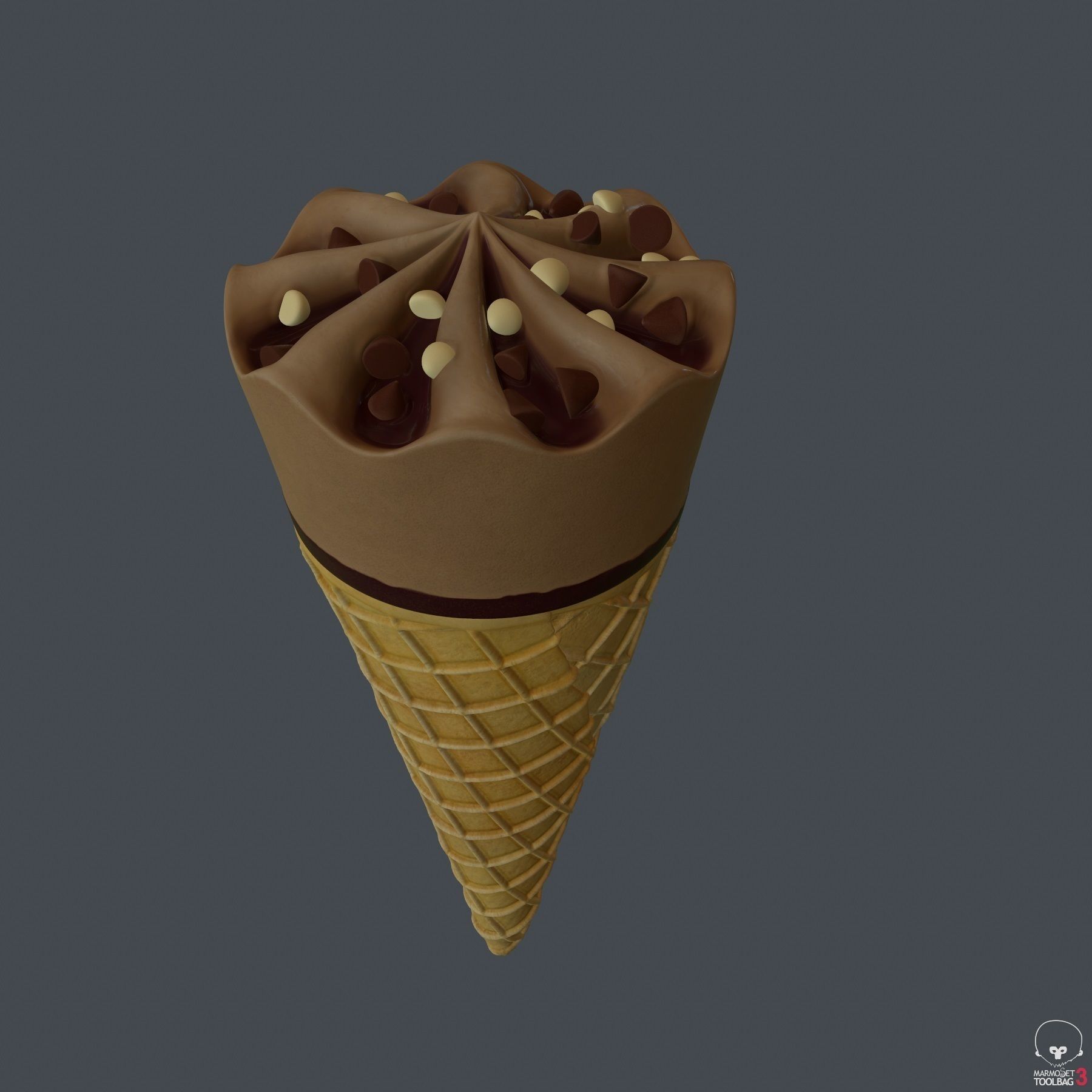 Ice cream Low-poly 3D model_9