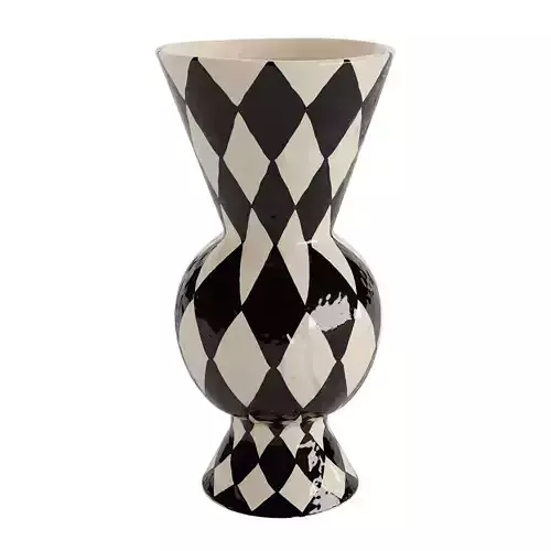 Hand painted Rhombic vase