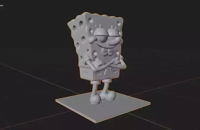 Stylized Sponge Character  3D Printing Fan Art Model