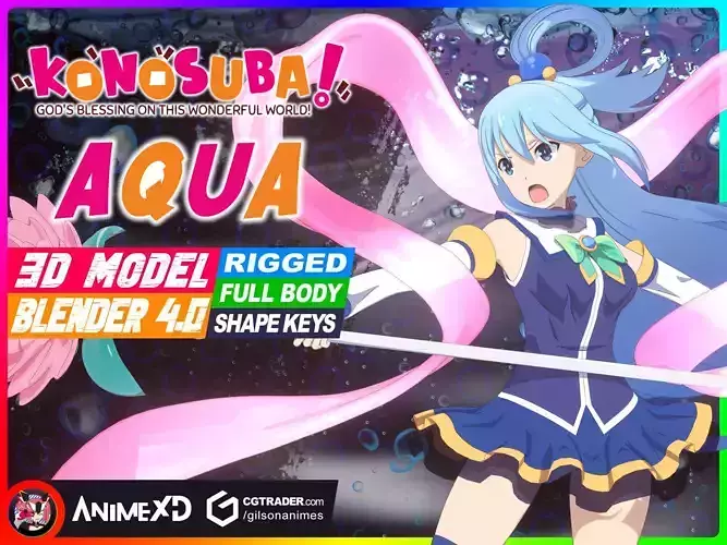 PACK Aqua - KONOSUBA - 3D Model Blender