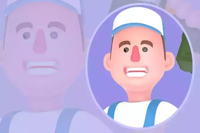 Stylized 3D Mechanic Character - Energetic Drill Holding