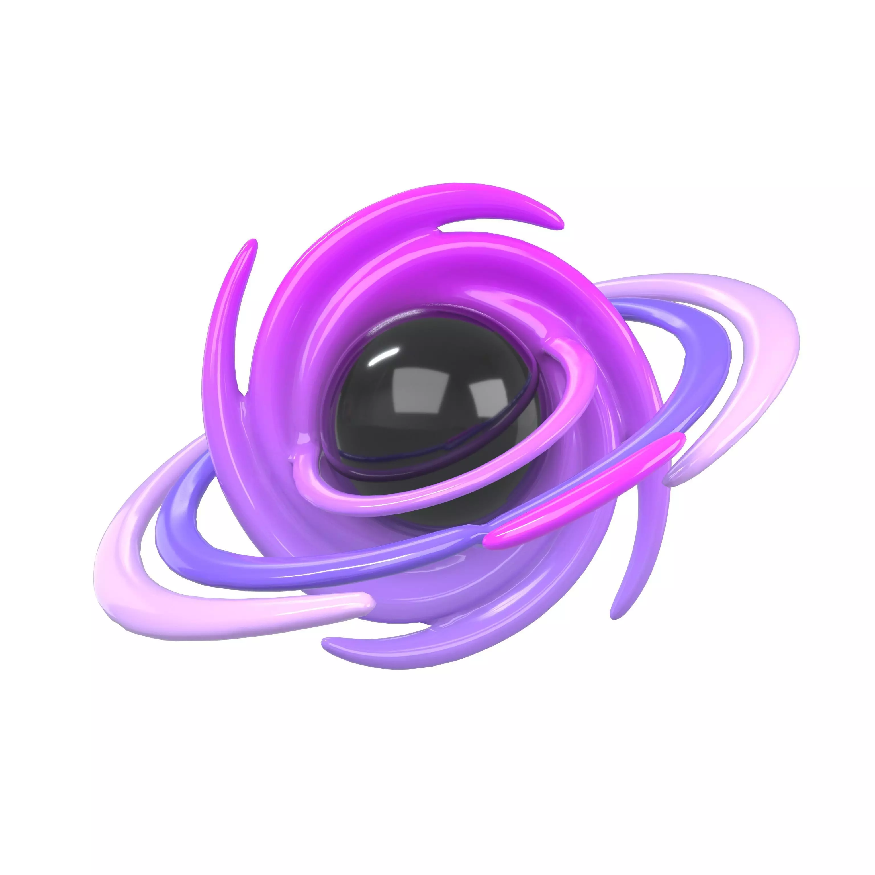 Cartoon Black Hole v1 001 Low-poly 3D model