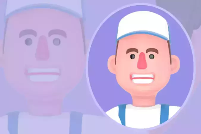 Stylized 3D Mechanic Character - Squatting with Power Drill