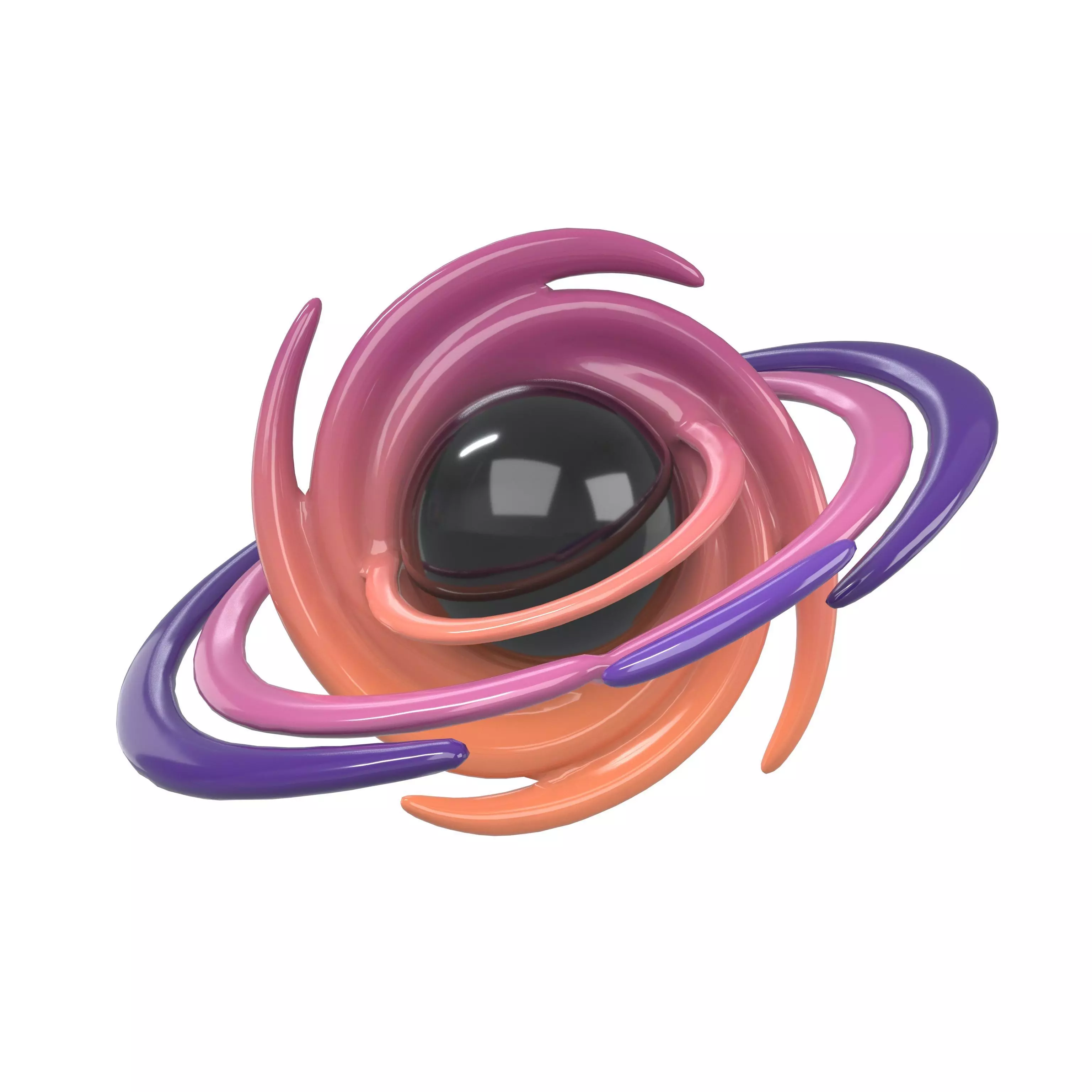Cartoon Black Hole v1 002 Low-poly 3D model