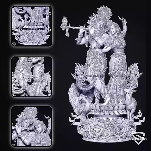 Radha-Krishna 3d Print STL