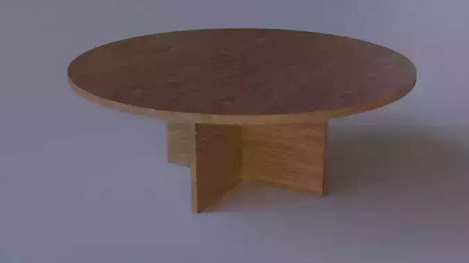 Round wooden table