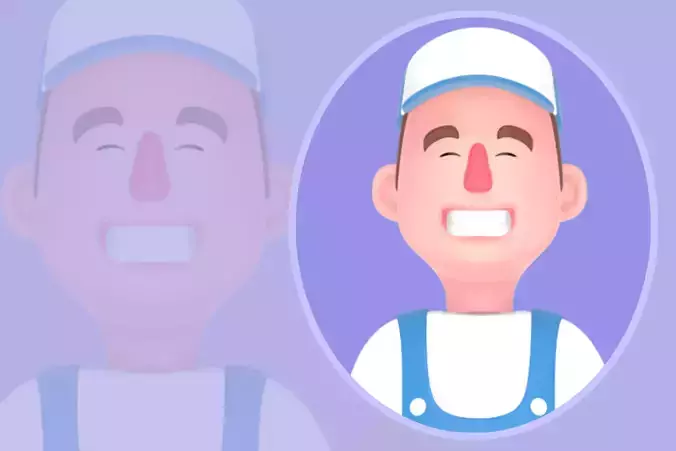 Stylized 3D Cartoon Mechanic - Crossed Tools Character