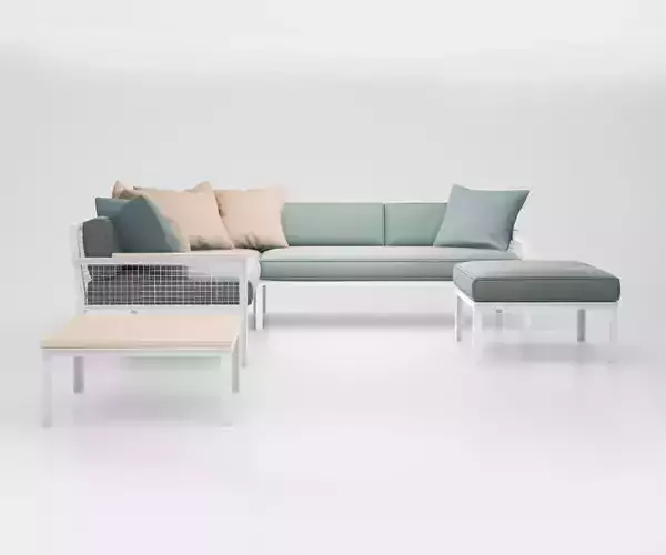 Breeze Modular outdoor lounge setting by Tait  3D model
