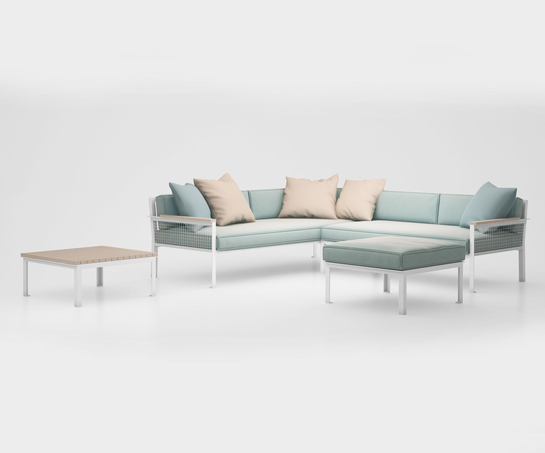 Breeze Modular outdoor lounge setting by Tait  3D model_1