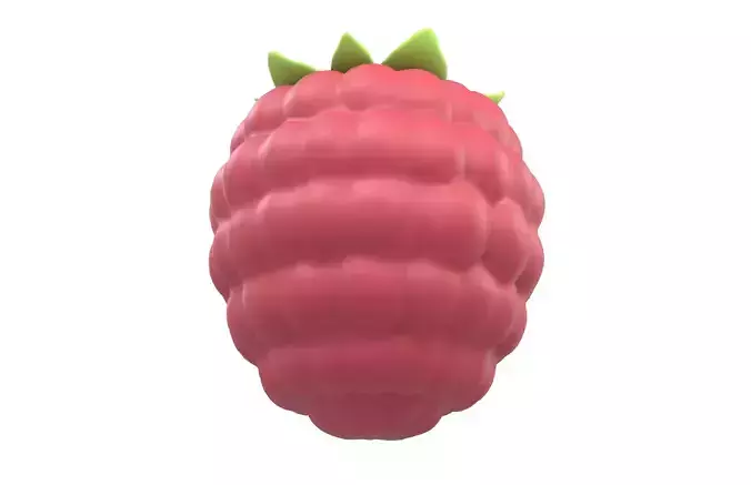 Raspberry v1 001 Low-poly 3D model 2