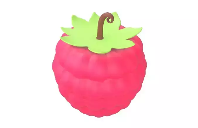 Raspberry v1 002 Low-poly 3D model 4