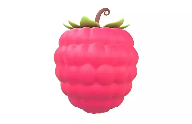 Raspberry v1 002 Low-poly 3D model 2